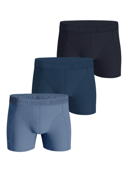Björn Borg Cotton Stretch Boxers 3 pack Blauw, XXL