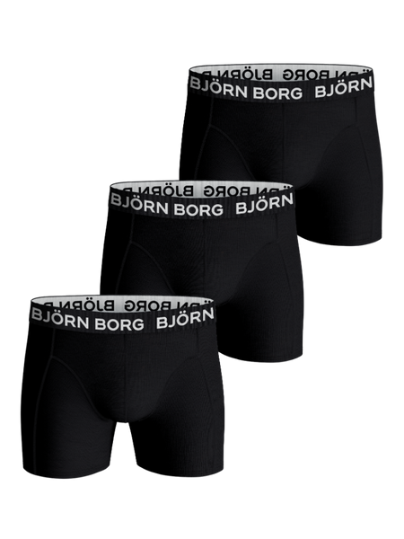 Björn Borg Cotton Stretch Boxers 3 pack Zwart, XS