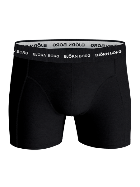 Björn Borg Cotton Stretch boxer 5-pack svart – mjuk bomull – baksida