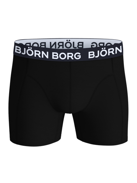 Björn Borg Cotton Stretch Boxer 7-pack i svart bomull – baksida