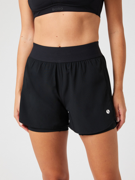 Björn Borg Ace 2-in-1 shorts i svart för dam – baksida