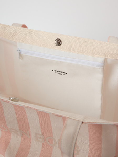 Björn Borg Beach Tote M 27L i rosa – rymlig tygväska – baksida