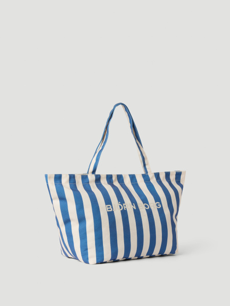 Björn Borg Beach Tote M – blå tygväska 27 l – baksida