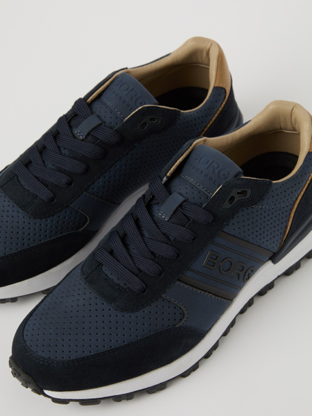 Björn Borg R2400 nubucksneakers i marinblå för herr – baksida