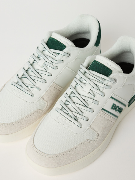 Björn Borg T2900 läder-sneakers – vita herrskor med gummisula – baksida