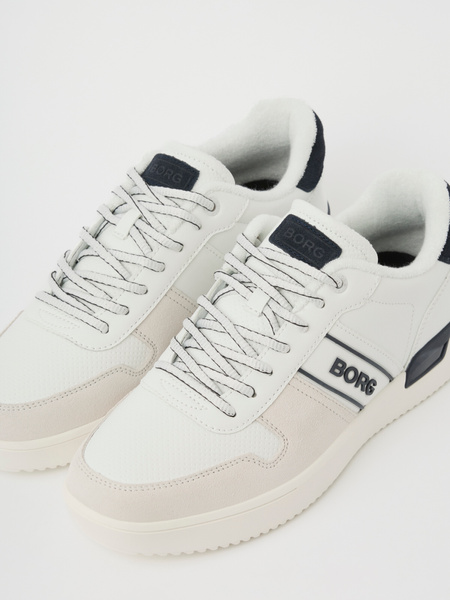 Björn Borg T2900 lädersneakers i vitt för herr – baksida