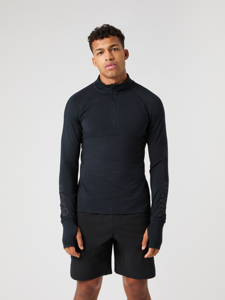 Björn Borg Midlayer Half Zip i svart – mellanlager med stretch – baksida