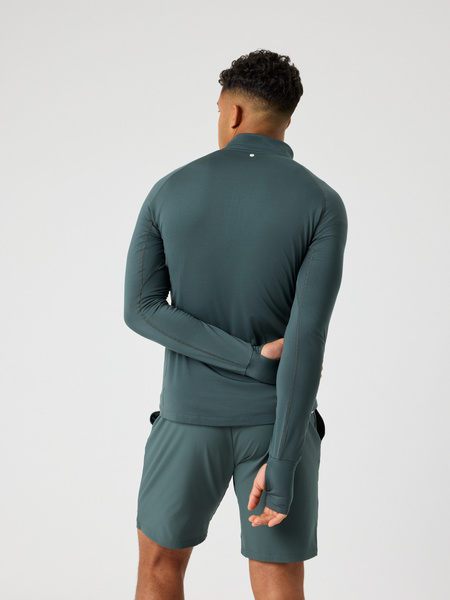 Björn Borg Midlayer half zip i stretch, grön – baksida