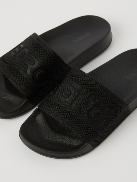 Björn Borg Knox Knit – svart slip-on sandal i stickat – baksida