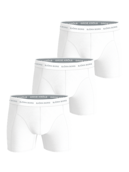 Björn Borg Cotton Stretch Boxers 3 pack Wit, XXL