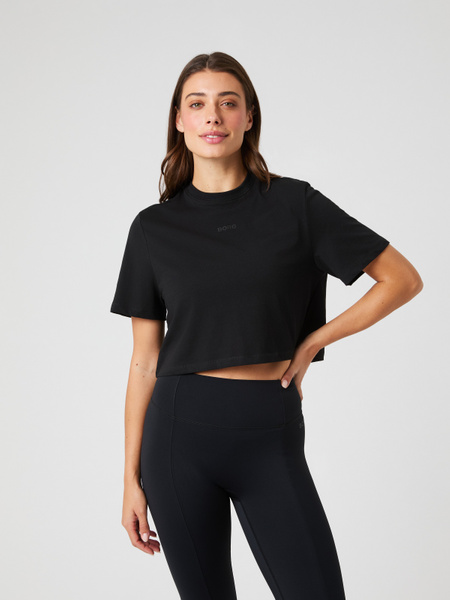 Björn Borg Studio Oversized Cropped T shirt Zwart, XL
