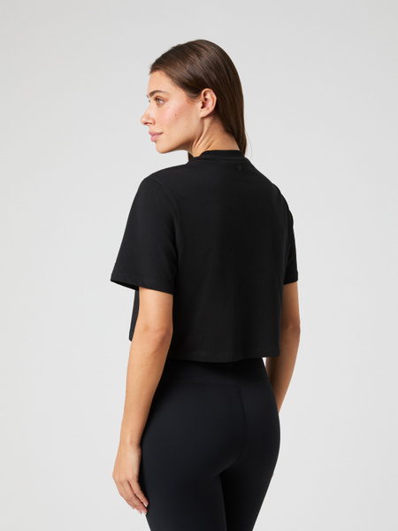 Björn Borg Studio oversized t-shirt i svart, croppad – baksida