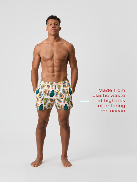 Björn Borg Print Swim Shorts – snabbtorkande i Repreve-tyg – baksida