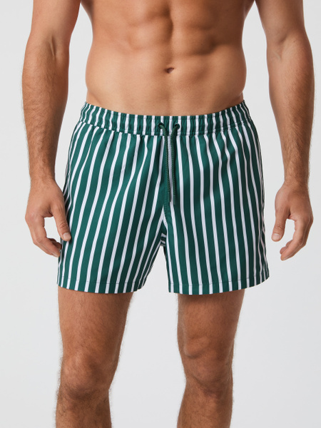 Björn Borg Print Swim Shorts – gröna badshorts med tryck – baksida