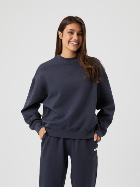 Björn Borg Studio Oversized Sweatshirt i ekobomull – dam i grå – baksida