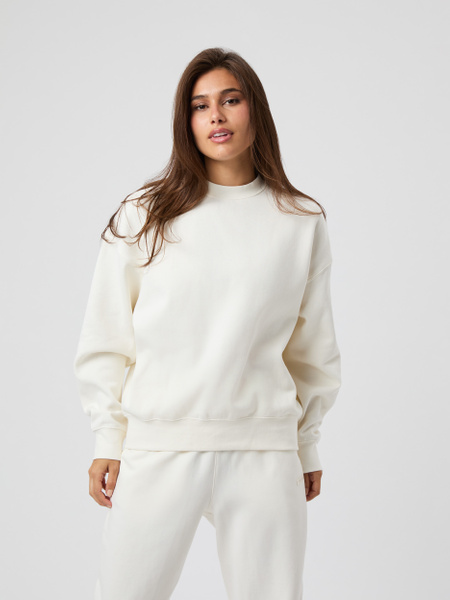 Björn Borg Studio Oversized Sweatshirt – vit i ekologisk bomull – baksida