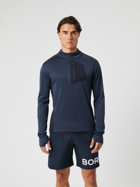 Björn Borg Borg Fleece Midlayer Marinblå XXL