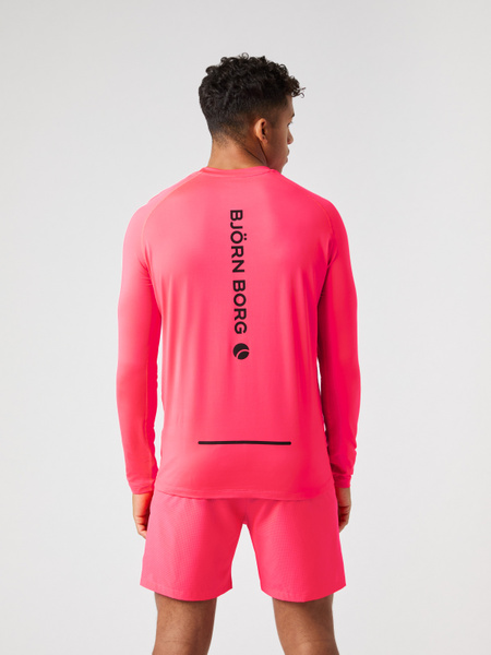 Björn Borg Performance långärmad löpar-t-shirt – rosa – baksida