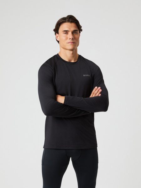Björn Borg Borg Performance Long Sleeve Brushed T shirt Zwart, L