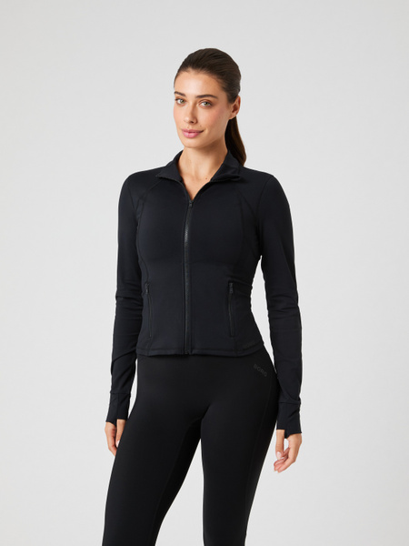 Björn Borg Borg Soft Zip midlayer i svart – baksida