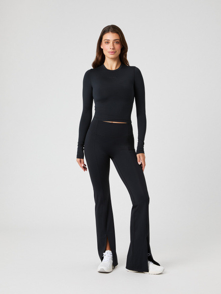 Björn Borg Studio Flared Slit Tights Svart, XXL | Apparel & Accessories - Clothing - Activewear | ModeLejon