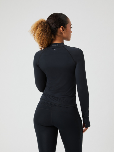 Björn Borg Performance Brushed mockneck – svart löpartopp – baksida