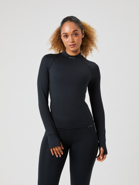 Björn Borg Borg Performance Brushed Mockneck Zwart, M