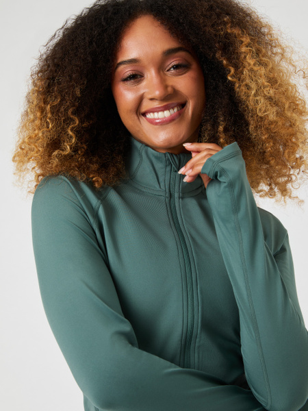 Björn Borg Borg Full Zip Midlayer Grön, S | Apparel & Accessories - Clothing - Shirts & Tops | ModeLejon