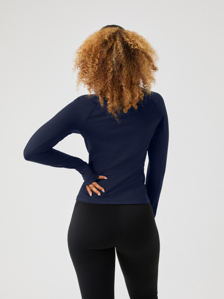 Björn Borg Full Zip Midlayer i fleece – marinblå – baksida