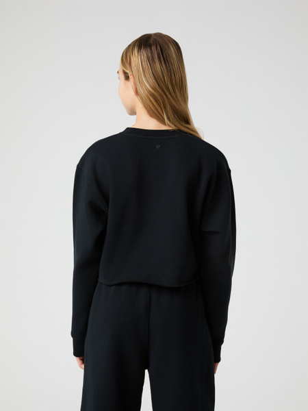 Björn Borg oversize croppad sweatshirt för barn – svart – baksida