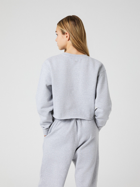 Björn Borg oversized croppad sweatshirt barn – grå – baksida