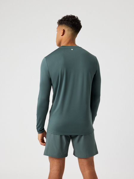 Björn Borg Long Sleeve T-shirt – grön långärmad träningströja – baksida