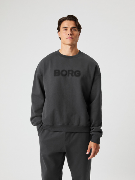 Björn Borg oversized sweatshirt med rund hals, grå – baksida