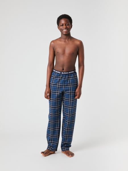 Björn Borg Core Flannel Pyjama Pants Blauw, 158 164