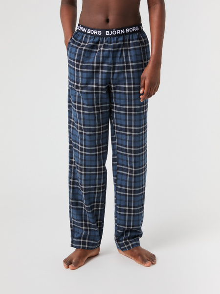 Björn Borg Core Flannel Pyjama Pants Blå, 170 | Apparel & Accessories - Clothing - Sleepwear & Loungewear | ModeLejon