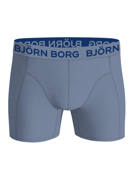 Björn Borg Cotton Stretch boxershorts 3-pack i blått – baksida