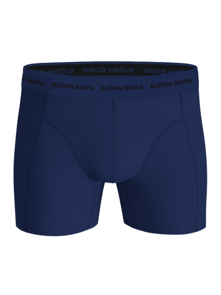Björn Borg boxershorts 3-pack i bomullsstretch, blå – baksida