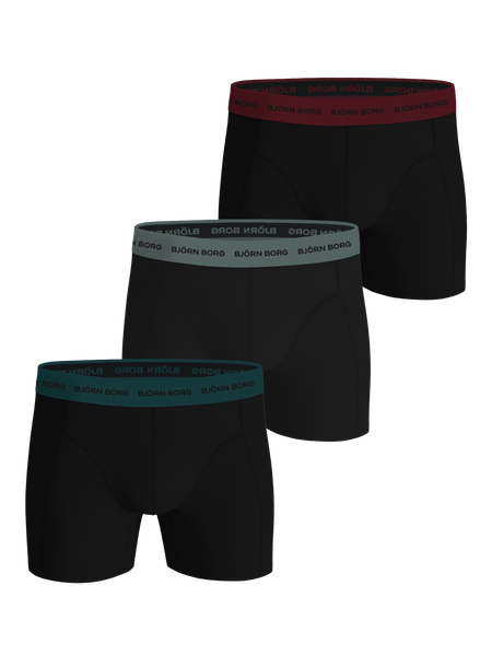 Björn Borg Cotton Stretch Boxers 3-pack Sort, S