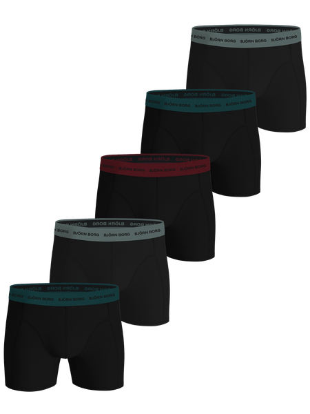 Björn Borg Cotton Stretch Boxers 5 pack Zwart, XL