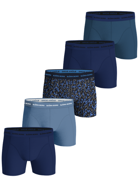 Björn Borg Cotton Stretch Boxers 5 pack Blauw, XL