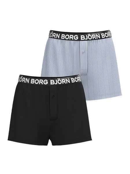 Björn Borg Cotton Stretch Logo Woven Boxers Shorts 2-pack Multi, XL