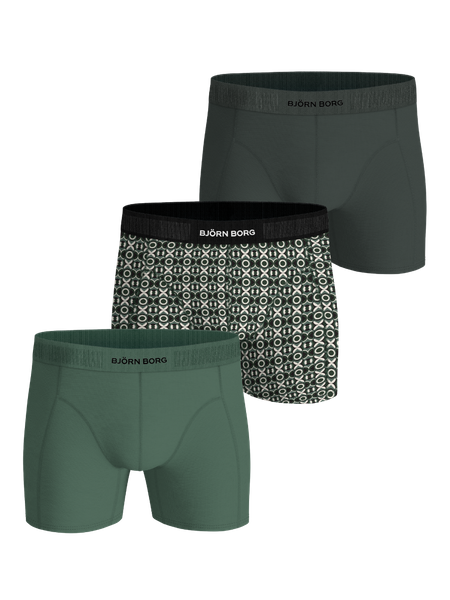 Björn Borg Organic Cotton Stretch Boxers 3 pack Groen, L
