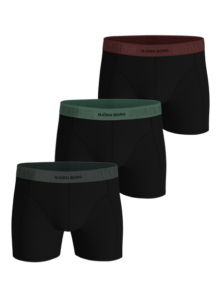Björn Borg Organic Cotton Stretch Boxers 3 pack Zwart, XS