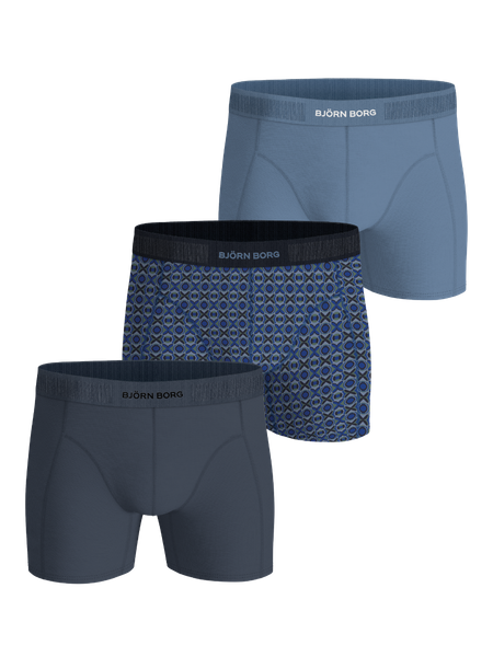 Björn Borg Organic Cotton Stretch Boxers 3 pack Blauw, XXL