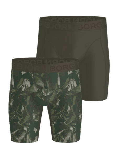 Björn Borg Sports Lightweight Long Leg Boxers 2 pack Groen, XL