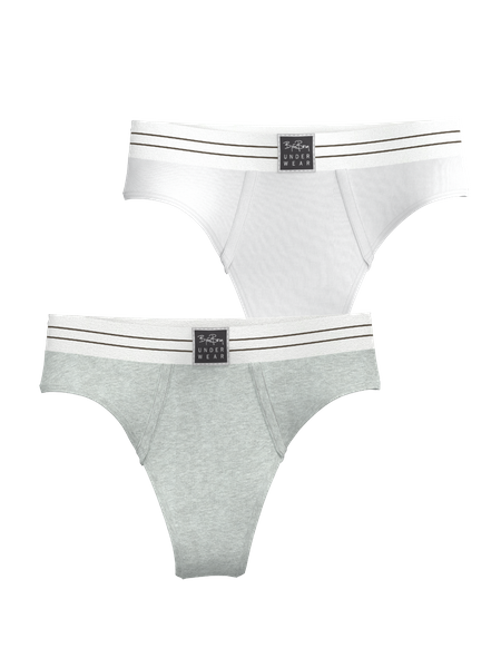 Björn Borg highwaist trosa 2-pack i grått, eko bomull – baksida
