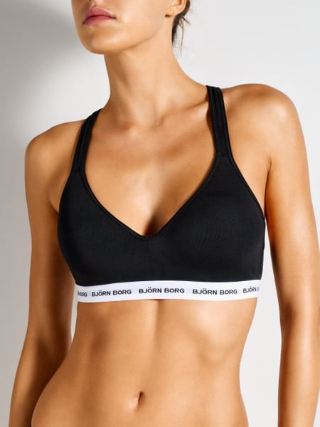 Björn Borg Logo Bralette Zwart, XS