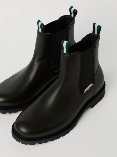 Björn Borg chelsea boots i 100% koskinn, svart – baksida