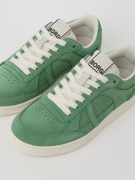 Björn Borg Court sneakers i mocka – dam, grön – baksida