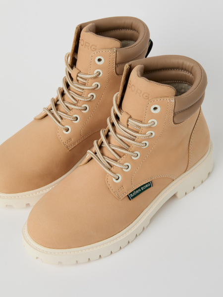 Björn Borg Ridge boots i beige skinn för dam – baksida